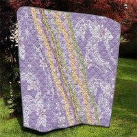 Purple Palaka Hawaii Leis Quilt Hawaiian-plaid Elegant Tropical Vibes LT14 - Polynesian Pride