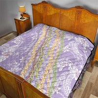 Purple Palaka Hawaii Leis Quilt Hawaiian-plaid Elegant Tropical Vibes LT14 - Polynesian Pride