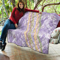 Purple Palaka Hawaii Leis Quilt Hawaiian-plaid Elegant Tropical Vibes LT14 - Polynesian Pride