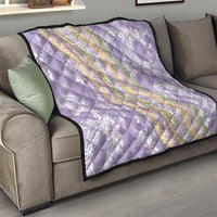 Purple Palaka Hawaii Leis Quilt Hawaiian-plaid Elegant Tropical Vibes LT14 - Polynesian Pride