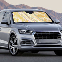 Yellow Palaka Hawaii Leis Auto Sun Shade Hawaiian-plaid Elegant Tropical Vibes - Polynesian Pride