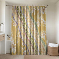 Yellow Palaka Hawaii Leis Bathroom Set Hawaiian-plaid Elegant Tropical Vibes - Polynesian Pride