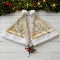 Yellow Palaka Hawaii Leis Christmas Santa Hat Hawaiian-plaid Elegant Tropical Vibes - Polynesian Pride