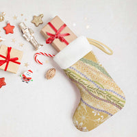 Yellow Palaka Hawaii Leis Christmas Stocking Hawaiian-plaid Elegant Tropical Vibes - Polynesian Pride