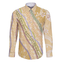 Yellow Palaka Hawaii Leis Family Matching Mermaid Dress and Hawaiian Shirt Hawaiian-plaid Elegant Tropical Vibes - Polynesian Pride