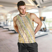 Yellow Palaka Hawaii Leis Men Tank Top Hawaiian-plaid Elegant Tropical Vibes LT14 Yellow - Polynesian Pride