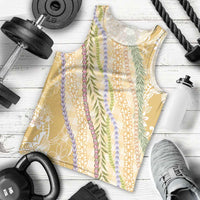 Yellow Palaka Hawaii Leis Men Tank Top Hawaiian-plaid Elegant Tropical Vibes LT14 - Polynesian Pride