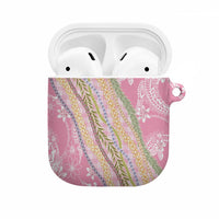 Pink Palaka Hawaii Leis AirPods Case Hawaiian-plaid Elegant Tropical Vibes - Polynesian Pride