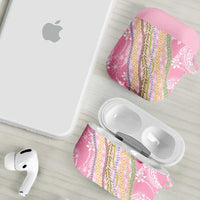 Pink Palaka Hawaii Leis AirPods Case Hawaiian-plaid Elegant Tropical Vibes LT14 - Polynesian Pride