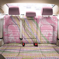 Pink Palaka Hawaii Leis Back Car Seat Cover Hawaiian-plaid Elegant Tropical Vibes LT14 - Polynesian Pride