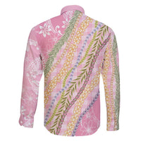 Pink Palaka Hawaii Leis Family Matching Off Shoulder Short Dress and Hawaiian Shirt Hawaiian-plaid Elegant Tropical Vibes - Polynesian Pride