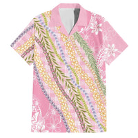 Pink Palaka Hawaii Leis Family Matching Tank Maxi Dress and Hawaiian Shirt Hawaiian-plaid Elegant Tropical Vibes - Polynesian Pride