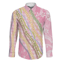 Pink Palaka Hawaii Leis Family Matching Tank Maxi Dress and Hawaiian Shirt Hawaiian-plaid Elegant Tropical Vibes - Polynesian Pride