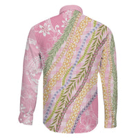 Pink Palaka Hawaii Leis Family Matching Tank Maxi Dress and Hawaiian Shirt Hawaiian-plaid Elegant Tropical Vibes - Polynesian Pride