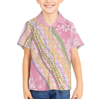 Pink Palaka Hawaii Leis Hawaiian Shirt Hawaiian-plaid Elegant Tropical Vibes - Polynesian Pride