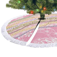 Pink Palaka Hawaii Leis Tree Skirt Hawaiian-plaid Elegant Tropical Vibes - Polynesian Pride