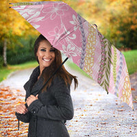Pink Palaka Hawaii Leis Umbrella Hawaiian-plaid Elegant Tropical Vibes - Polynesian Pride
