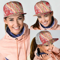 Red Palaka Hawaii Leis Mesh Trucker Cap Hawaiian-plaid Elegant Tropical Vibes - Polynesian Pride