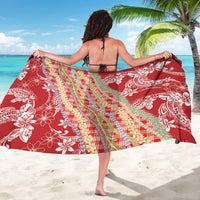 Red Palaka Hawaii Leis Sarong Hawaiian-plaid Elegant Tropical Vibes - Polynesian Pride