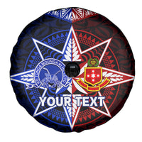 Personalised Tupou College And Kolisi Tonga Atele Spare Tire Cover Tongan Ngatu Pattern LT14 - Polynesian Pride