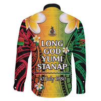 Vanuatu Independence Day Family Matching Mermaid Dress and Hawaiian Shirt Long God Yumi Stanap Happy 45th Anniversary LT14