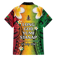 Vanuatu Independence Day Family Matching Off The Shoulder Long Sleeve Dress and Hawaiian Shirt Long God Yumi Stanap Happy 45th Anniversary LT14