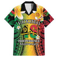 Vanuatu Independence Day Family Matching Short Sleeve Bodycon Dress and Hawaiian Shirt Long God Yumi Stanap Happy 46th Anniversary LT14 Dad's Shirt - Short Sleeve Reggae - Polynesian Pride
