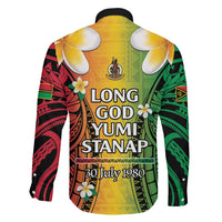 Vanuatu Independence Day Family Matching Tank Maxi Dress and Hawaiian Shirt Long God Yumi Stanap Happy 46th Anniversary LT14 - Polynesian Pride