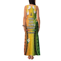 Vanuatu Independence Day Family Matching Tank Maxi Dress and Hawaiian Shirt Long God Yumi Stanap Happy 46th Anniversary LT14 - Polynesian Pride