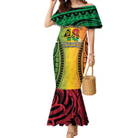 Vanuatu Independence Day Mermaid Dress Long God Yumi Stanap Happy 46th Anniversary LT14 Women Reggae - Polynesian Pride