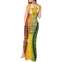 Vanuatu Independence Day Tank Maxi Dress Long God Yumi Stanap Happy 46th Anniversary LT14 - Polynesian Pride