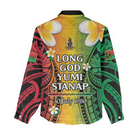 Vanuatu Independence Day Women Casual Shirt Long God Yumi Stanap Happy 46th Anniversary LT14 - Polynesian Pride