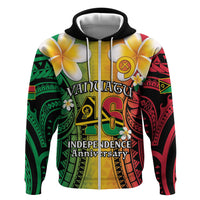 Vanuatu Independence Day Zip Hoodie Long God Yumi Stanap Happy 46th Anniversary LT14 Zip Hoodie Reggae - Polynesian Pride
