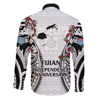 Fiji Day Family Matching Puletasi and Hawaiian Shirt Happy 54 Years Of Independence Tapa Pattern White