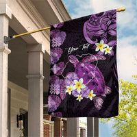 Personalised Aloha Hawaii Kauai Island Garden Flag Garden Isle Map Sea Turtle Plumeria