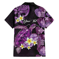 Personalised Aloha Hawaii Kauai Island Hawaiian Shirt Garden Isle Map Sea Turtle Plumeria
