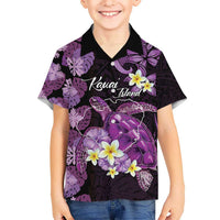 Personalised Aloha Hawaii Kauai Island Hawaiian Shirt Garden Isle Map Sea Turtle Plumeria