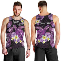 Personalised Aloha Hawaii Kauai Island Men Tank Top Garden Isle Map Sea Turtle Plumeria