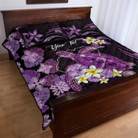 Personalised Aloha Hawaii Kauai Island Quilt Bed Set Garden Isle Map Sea Turtle Plumeria