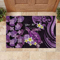 Personalised Aloha Hawaii Kauai Island Rubber Doormat Garden Isle Map Sea Turtle Plumeria