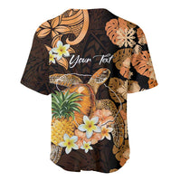 Personalised Aloha Hawaii Lanai Island Baseball Jersey Pineapple Isle Map Sea Turtle Plumeria
