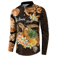 Personalised Aloha Hawaii Lanai Island Button Sweatshirt Pineapple Isle Map Sea Turtle Plumeria