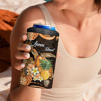 Personalised Aloha Hawaii Lanai Island 4 in 1 Can Cooler Tumbler Pineapple Isle Map Sea Turtle Plumeria
