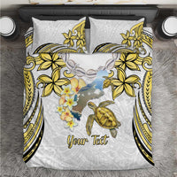 Personalised Aloha Hawaii Niihau Island Bedding Set Forbidden Isle Map Shell Lei