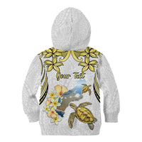Personalised Aloha Hawaii Niihau Island Kid Hoodie Forbidden Isle Map Shell Lei