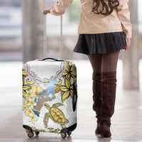 Personalised Aloha Hawaii Niihau Island Luggage Cover Forbidden Isle Map Shell Lei