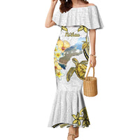 Personalised Aloha Hawaii Niihau Island Mermaid Dress Forbidden Isle Map Shell Lei