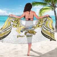 Personalised Aloha Hawaii Niihau Island Sarong Forbidden Isle Map Shell Lei