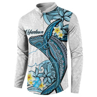 Personalised Aloha Hawaii Kahoolawe Island Button Sweatshirt Target Isle Map With Humpback Whale