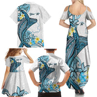 Personalised Aloha Hawaii Kahoolawe Island Family Matching Summer Maxi Dress and Hawaiian Shirt Target Isle Map With Humpback Whale LT14 - Polynesian Pride